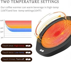 img 2 attached to ☕ Окончательный подогреватель чашки кофе/чая для дома, офиса и стола - автоматическое отключение через 8 часов, 2 режима температуры, умный подогреватель для кофе, чая, напитков, молока и горячего шоколада - отличный выбор в подарок (БЕЗ ЧАШКИ)