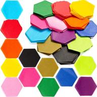 🎨 exquiss 1200 pieces 12 colors tissue paper hexagon - art paper craft supplies for kids & diy projects logo