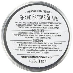 img 2 attached to 🪔 GRAVE BEFORE SHAVE Cigar Blend Beard Balm: Enjoy the Aromatic Cigar/Vanilla Scent (2 oz.)