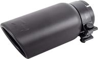 enhance your vehicle's style with go rhino grt234414b black stainless steel universal exhaust tip logo