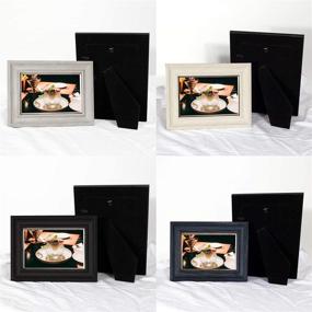 img 1 attached to 🖼️ Annecy 4x6 Assorted Color Picture Frame Set (4 Pack) – Rustic Photo Frames with Real Glass for Wall Mount & Tabletop Display