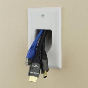 img 2 attached to 🔌 DATA COMM Electronics White 1-Gang Recessed Low Voltage Cable Plate 45-0001-WH