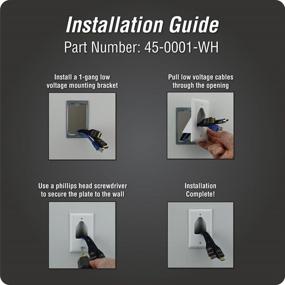 img 1 attached to 🔌 DATA COMM Electronics White 1-Gang Recessed Low Voltage Cable Plate 45-0001-WH