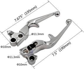 img 1 attached to 🔧 HTTMT MT241-021-CD Chrome Hand Levers: A Perfect Fit for Harley FXDL Dyna Low Rider, FLHR Road King Ultra, and Touring Models