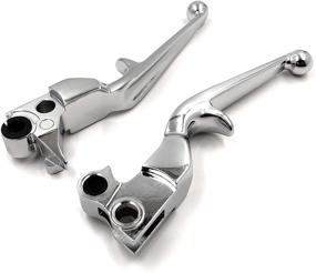 img 2 attached to 🔧 HTTMT MT241-021-CD Chrome Hand Levers: A Perfect Fit for Harley FXDL Dyna Low Rider, FLHR Road King Ultra, and Touring Models