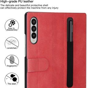 img 1 attached to Feitenn For Galaxy Z Fold 3 5G Wallet Case With S Pen Holder