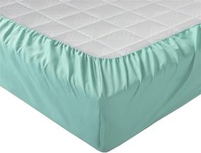 img 2 attached to Comfort Spaces Microfiber Bedding Set - Deep 14-inch Pocket, All-Around 🛏️ Elastic, Wrinkle-Resistant, Year-Round Cozy Sheets, Matching Pillow Cases - Full Size, Aqua (CS20-0117)