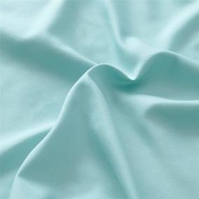 img 1 attached to Comfort Spaces Microfiber Bedding Set - Deep 14-inch Pocket, All-Around 🛏️ Elastic, Wrinkle-Resistant, Year-Round Cozy Sheets, Matching Pillow Cases - Full Size, Aqua (CS20-0117)