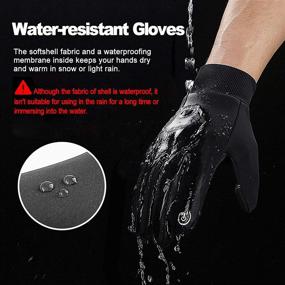 img 3 attached to 🧤 Lerway Winter Warm Gloves - Thermal Black Gloves for Men and Women | Waterproof, Touchscreen, Non-Slip | Ideal for Driving, Cycling, Hiking, Skating - Freezer Gloves