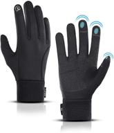 🧤 lerway winter warm gloves - thermal black gloves for men and women | waterproof, touchscreen, non-slip | ideal for driving, cycling, hiking, skating - freezer gloves logo
