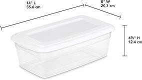 img 2 attached to 👟 Premium Clear and White Sterilite 6-Quart Shoe Box Storage Bin: Organize and Protect Your Footwear Efficiently