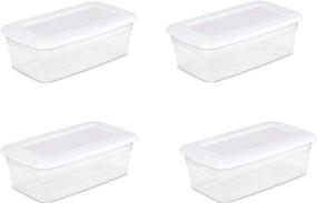 img 3 attached to 👟 Premium Clear and White Sterilite 6-Quart Shoe Box Storage Bin: Organize and Protect Your Footwear Efficiently