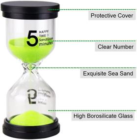 img 3 attached to ⏳ EMDMAK Sand Timer Set - Colorful Hourglass Sandglass Timer Pack for Games, Classroom, Home Office - 1 min/3 mins/5 mins/10 mins/15 mins/30 mins Sand Clock Timer (Pack of 6)