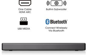 img 3 attached to 🔊 Enhance Your Audio Experience with Hisense HS214 2.1ch Sound Bar: Built-in Subwoofer, 108W Power, Dolby Audio, Bluetooth Connectivity, HDMI ARC/Optical/AUX/USB, 3EQ Modes