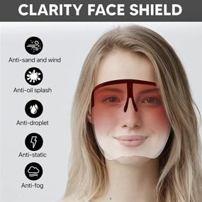 img 1 attached to 👓 Clear Vision Safety: Anti-Fog Full Face Shield with Glasses for Occupational Health & Safety