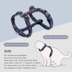 img 1 attached to 🐱 Envy Collection Cat Harness Set: Stay Stylish and Safe during Outdoor Walks with Adjustable Size and Safety Buckle - Includes Leash! (Tropical Blush)