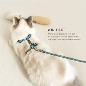 img 3 attached to 🐱 Envy Collection Cat Harness Set: Stay Stylish and Safe during Outdoor Walks with Adjustable Size and Safety Buckle - Includes Leash! (Tropical Blush)