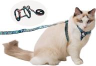 🐱 envy collection cat harness set: stay stylish and safe during outdoor walks with adjustable size and safety buckle - includes leash! (tropical blush) логотип