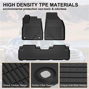 img 2 attached to 🚗 Toyota Highlander Accessories: KIWI MASTER All Weather Floor Mats, 2014-2019, Front & Rear, 2 Row Seat TPE Slush Liner, Black PT908-48165-02