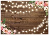 🌸 allenjoy rustic floral wooden backdrop 7x5ft - ideal for baby shower, bridal & studio photography. brown wood floor flower wall background for newborn, birthday party banner & photo shoot booth logo