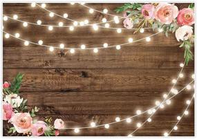 img 4 attached to 🌸 Allenjoy Rustic Floral Wooden Backdrop 7x5ft - Ideal for Baby Shower, Bridal & Studio Photography. Brown Wood Floor Flower Wall Background for Newborn, Birthday Party Banner & Photo Shoot Booth