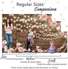 img 2 attached to 🌸 Allenjoy Rustic Floral Wooden Backdrop 7x5ft - Ideal for Baby Shower, Bridal & Studio Photography. Brown Wood Floor Flower Wall Background for Newborn, Birthday Party Banner & Photo Shoot Booth