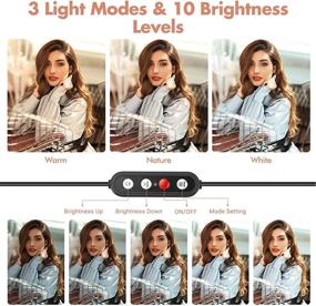 img 3 attached to 10-inch Ring Light Tripod, Fotopro Selfie LED Ringlight with Adjustable Stand and Phone Holder - Ideal for Live Streaming, Video Conferencing, Makeup Tutorials, YouTube