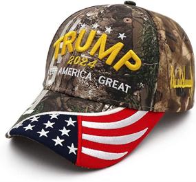 img 3 attached to 🧢 Trump 2024 Hat: Show Your Support for Keeping America Great with American Flag - Adjustable Baseball Cap