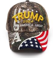 🧢 trump 2024 hat: show your support for keeping america great with american flag - adjustable baseball cap logo