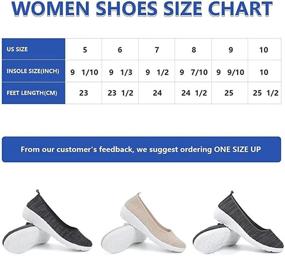 img 3 attached to 👟 Women's Samilor Slip-On Sneakers: Comfortable Mesh Flats with Non-Slip Knit - Ideal Walking Shoes for Women