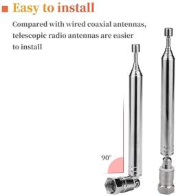 img 1 attached to 📻 Внутренняя радиоантенна FM с телескопической антенной 75 Ом с разъемом типа F мужского пола - усиливает прием для домашнего стереоустройства и систем Bluetooth Bose, Onkyo, Yamaha, Pioneer, Marantz.