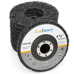 img 4 attached to LotFancy Stripping Disc 6PCS: Quick and Easy Paint and Rust Remover for Angle Grinder – Versatile Silicon Carbide Abrasive Wheel for Wood, Metal, and Fiberglass – Black