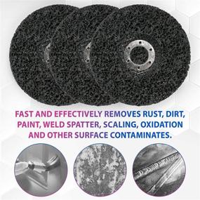 img 1 attached to LotFancy Stripping Disc 6PCS: Quick and Easy Paint and Rust Remover for Angle Grinder – Versatile Silicon Carbide Abrasive Wheel for Wood, Metal, and Fiberglass – Black