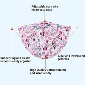 img 2 attached to Top-rated Kids Face Masks: Breathable, Reusable, and Adjustable Ear Loops with Cute Prints - Ideal for Outdoor Activities