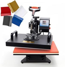 img 4 attached to 👕 Heat Press Machine for T-Shirts,12x15 T-Shirt Pressing Machine Digital Heat Transfer Sublimation Machines (Includes 20 Sublimation Papers & 5 Color Transfer Vinyl Papers)