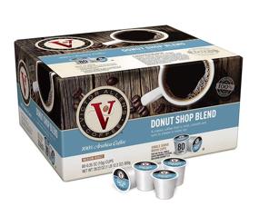 img 3 attached to ☕ 80 штук одноразовых кофейных пакетиков для кофемашин Keurig K-Cup - Victor Allen's Кофе средней обжарки, смесь Donut Shop