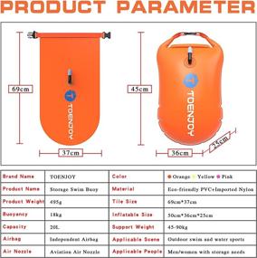 img 1 attached to 🏊 ESONE Open Water Swim Buoy - Brighter, Lighter, and Safer for Swimmers (15L)