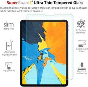 img 3 attached to [2-PACK] Tempered Glass Anti Blue Light Screen Protector for iPad Pro 11 (2021/2020 / 📱 2018) / iPad Air (4th Gen, 2020) / iPad Air 4 - Eye Protection, SuperGuardZ, Anti-Scratch