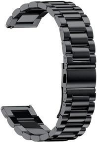 img 3 attached to ⌚ NotoCity Stainless Steel Metal Quick Release Watch Band - 16mm Width - Black