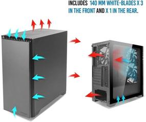 img 1 attached to Antec Performance P82 Flow ATX Mid-Tower Case: Tool-Free 🖥️ Tempered Glass, Removable SSD Rack, White LED, 4x 140mm Fans