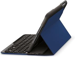 img 2 attached to 💙 Logitech Logi Focus Protective Case with Keyboard for iPad Mini 4 - Dark Blue: Enhanced Functionality and Style