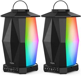 img 4 attached to 🔊 Olafus Portable Bluetooth Speakers 2 Pack - 25W Waterproof Wireless Lantern Speakers with LED Mood Lights, Can Synchronize up to 200 Speakers, 20-Hour Playtime - Ideal for Garden, Patio, Yard, and Camping Parties