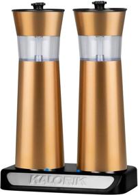 img 2 attached to Optimized for SEO: Kalorik Copper Rechargeable Gravity Salt and Pepper Grinder Set