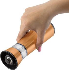 img 1 attached to Optimized for SEO: Kalorik Copper Rechargeable Gravity Salt and Pepper Grinder Set