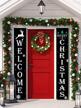 welcome christmas banners hanging outdoor logo
