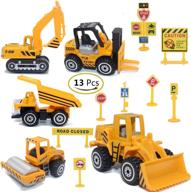 🏗️ premium free wheeling construction set with bulldozer and excavator logo