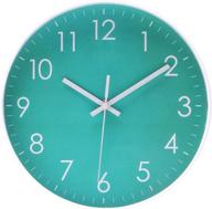 🕒 modern simple non-ticking wall clock – silent sweep, 10 inch teal – perfect for office, bathroom & living room decor logo