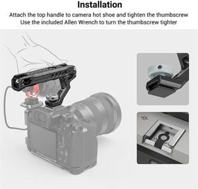 img 1 attached to 📸 Enhanced SMALLRIG Top Handle Grip with Hot Shoe and Cold Shoe Cheese Handle, Anti-Off Designed Cold Shoe Adapter Included + 15mm Rod Clamp for DSLR Camera - 2094