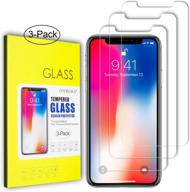 📱 tempered glass screen protector for iphone xr/11 6.1" - 3 pack | owrora 2.5d edge, anti-scratch, case friendly [siania retail package] logo