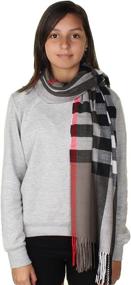 img 3 attached to GILBINS Winter Checked Cashmere Blanket Women's Accessories in Scarves & Wraps